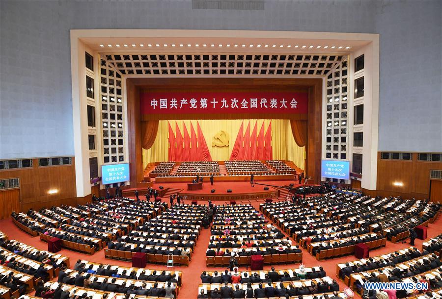The Communist Party of China (CPC) opens the 19th National Congress at the Great Hall of the People in Beijing, capital of China, Oct. 18, 2017. (Xinhua.Zhang Duo).jpg