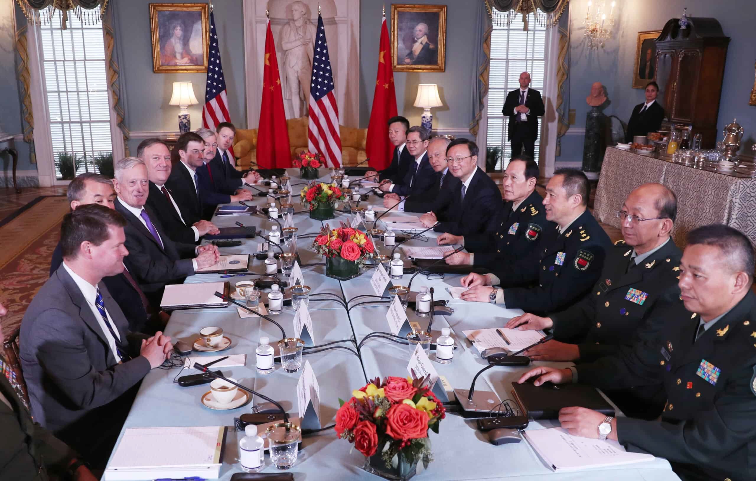 U.S. and Chinese officials meeting during the second U.S.-China Diplomatic and Security Dialogue, at the State Department in Washington, November 9, 2018..jpg