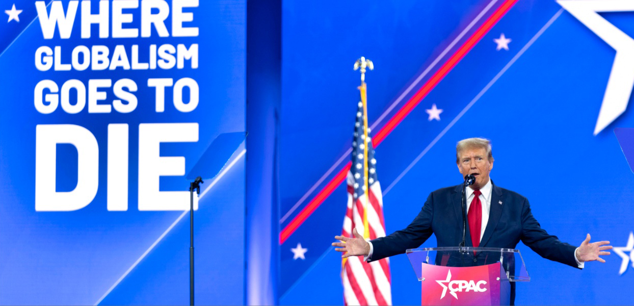 Trump addresses the Conservative Political Action Conference on Feb. 24, 2024. (Photo: Jose Luis Magana / AP)