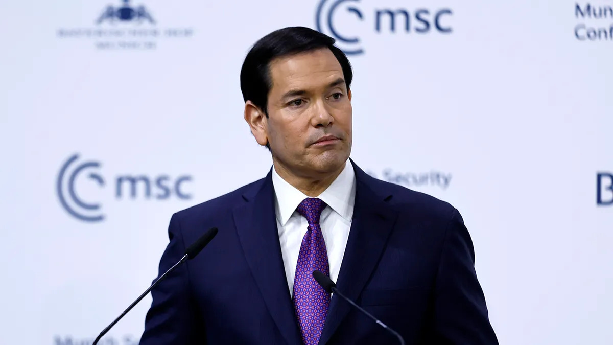 U.S. Secretary of State Marco Rubio speaks at the Munich Security Conference on 14 February 2026..jpg