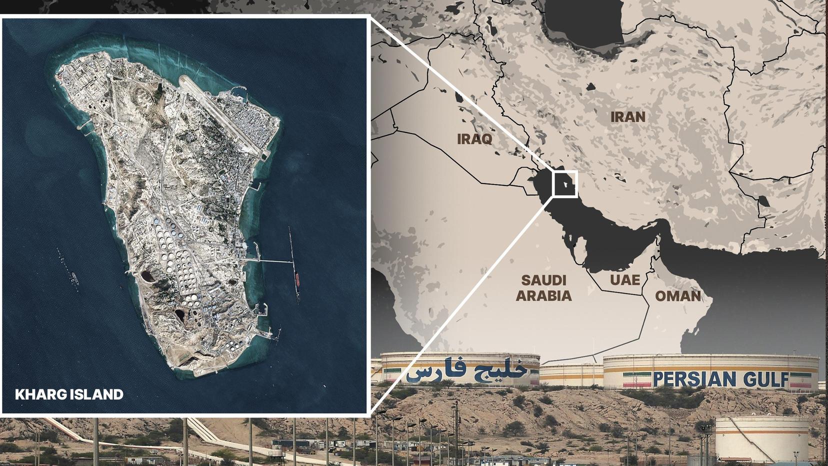 Kharg Island is home to a terminal that handles 90 per cent of Iran&rsquo;s oil exports. (Credit: The Nightly)