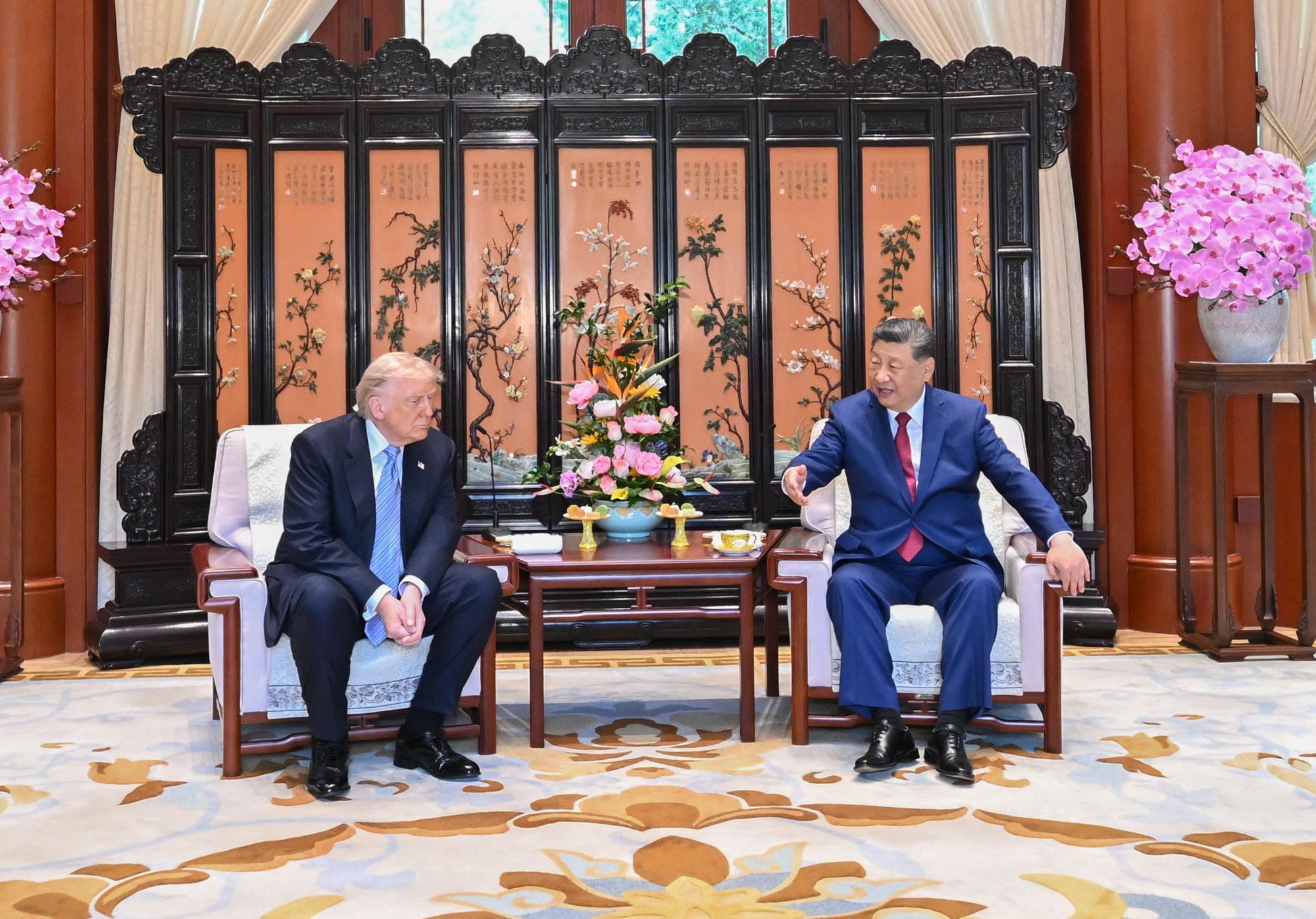 Xi Trump Summit. Chinese President Xi Jinping and U.S. President Donald Trump had a private meeting in the Zhongnanhai, Beijing on May 15 , 2026..jpg